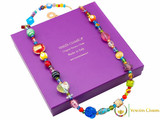 Long Murano Glass Necklace - Multicoloured