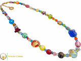 Long Murano Glass Necklace - Multicoloured