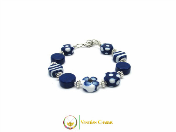 Murano Glass Bracelet - Blue Murano Glass Bracelet - Blue