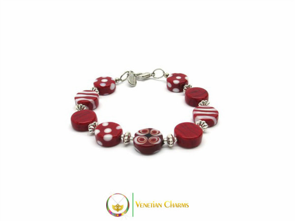 Murano Glass Bracelet - Red Murano Glass Bracelet - Red