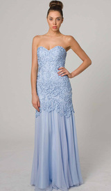 E403 STYLISH SIMPLE SILK GLAMOUR GOWN SKY BLUE