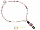 Perlage 2 Pendant Necklace - Pink & Purple