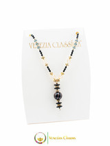 Perlage 2 Pendant Necklace Set - Black, Grey and Gold