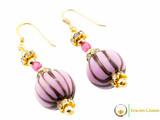 Perlage 2 Pendant Necklace Set - Fuschia, Pink & Gold