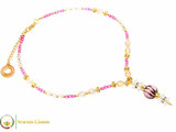 Perlage 2 Pendant Necklace Set - Fuschia, Pink & Gold
