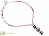 Perlage 2 Pendant Necklace Set - Pink & Purple