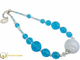 Perlage Necklace - Blue & Clear