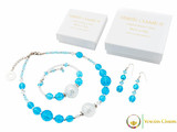 Perlage Necklace Set - Blue & Clear
