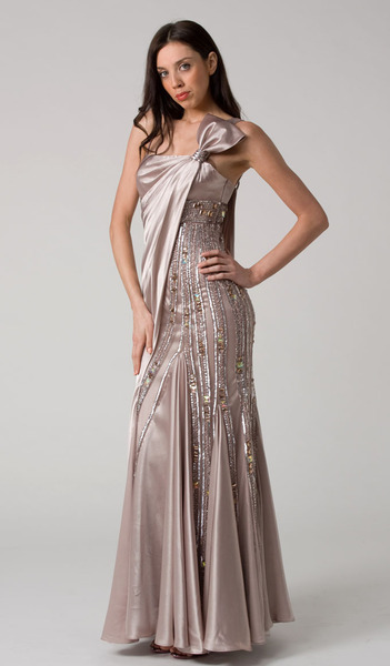 RC110 DELIGHTFUL STAND OUT FORMAL DRESS RAISIN
