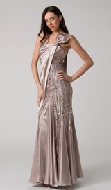 RC110 DELIGHTFUL STAND OUT FORMAL DRESS RAISIN