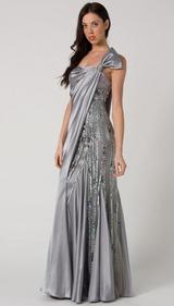 RC110 DELIGHTFUL STAND OUT FORMAL DRESS SILVER