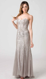 RC201 SPECTACULAR SPARKLY GLAMAZON GOWN SILVER