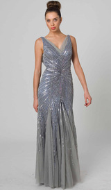 RC202 GLITTERY AND CHIC GLAMOUR GOWN BLUE PEARL