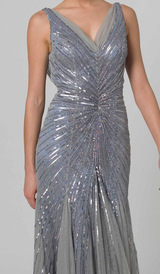 RC202 GLITTERY AND CHIC GLAMOUR GOWN BLUE PEARL