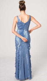 RC45 LUXURIOUS SHIMMERING ELEGANCE GOWN PEARL BLUE