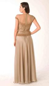 M301 SHEER DREAMY ELEGANCE GOWN TAUPE