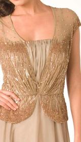 M301 SHEER DREAMY ELEGANCE GOWN TAUPE