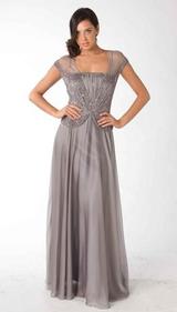 M301 SHEER DREAMY ELEGANCE GOWN GREY / SLIVER