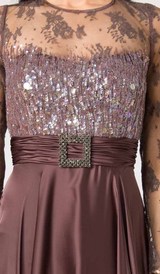 M102 EXQUISITELY MODEST LONG SLEEVE FORMAL GOWN MAUVE
