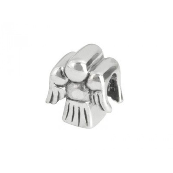Sterling Silver Oxidised Angel Charm Bead