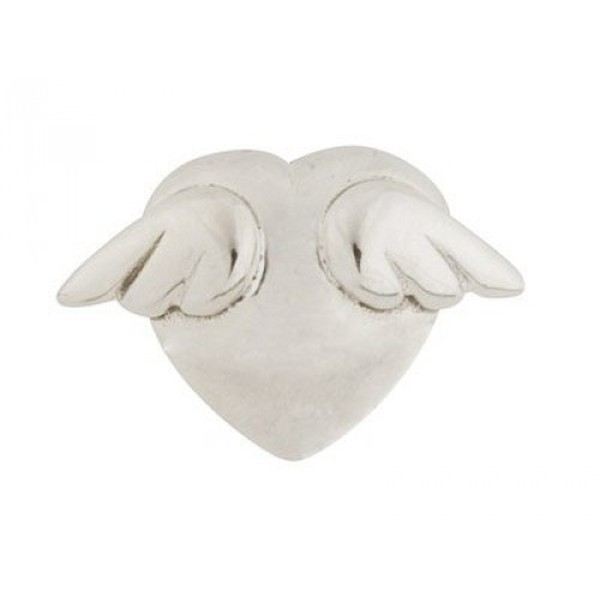 Sterling Silver Winged Heart Charm Bead