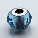 Swarovski Crystal Becharmed Briolette Charm Bead, 5940, 14mm Aquamarine