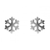 Sterling Silver Snowflake Earring Studs