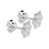 Sterling Silver Snowflake Earring Studs