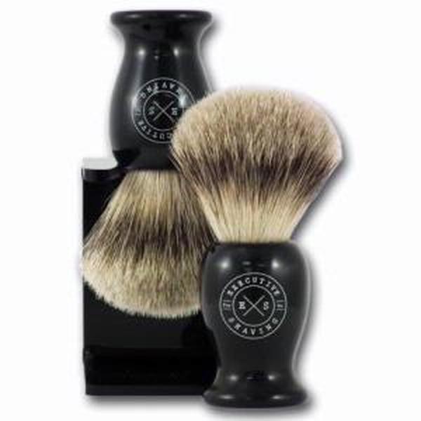Executive Shaving English Made Super Badger Hair Black Shaving Brush