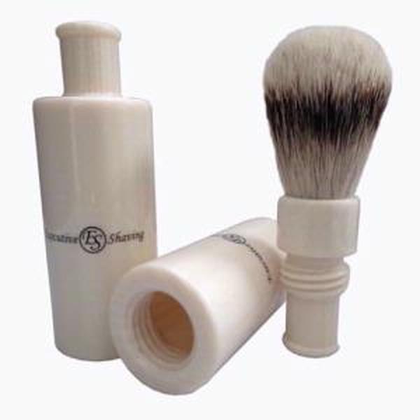 Executive Shaving Silvertip Turnback Travel Shaving Brush - Ivory