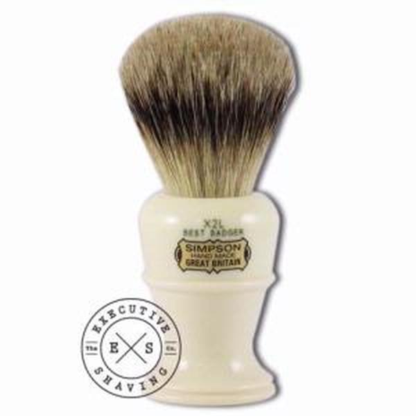 Simpsons Colonel X2L Best Badger Hair Shaving Brush in Imitation Ivory