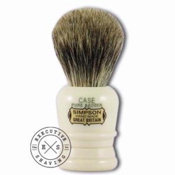 Simpsons Case Pure Badger Hair Shaving Brush in Imitation Ivory
