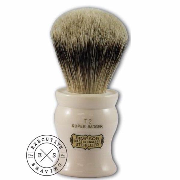 Simpsons Tulip T2 Super Badger Hair Shaving Brush in Imitation Ivory