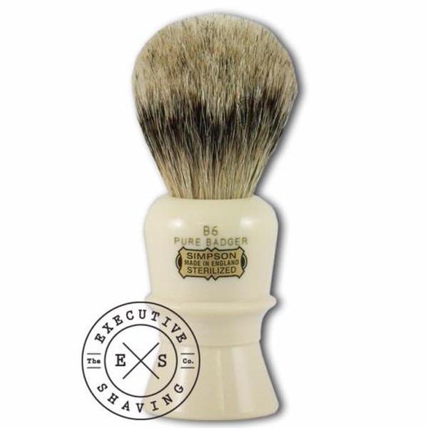 Simpsons B6 Beaufort Pure Badger Hair Shaving Brush in Imitation Ivory