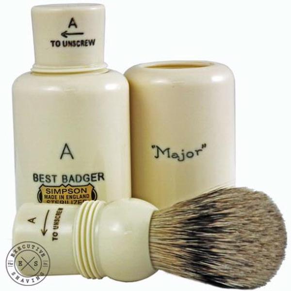Simpsons Major A Best Badger Hair Shaving Brush in Imitation Ivory