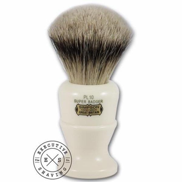 Simpsons Polo PL 10 Super Badger Hair Brush in Imitation Ivory