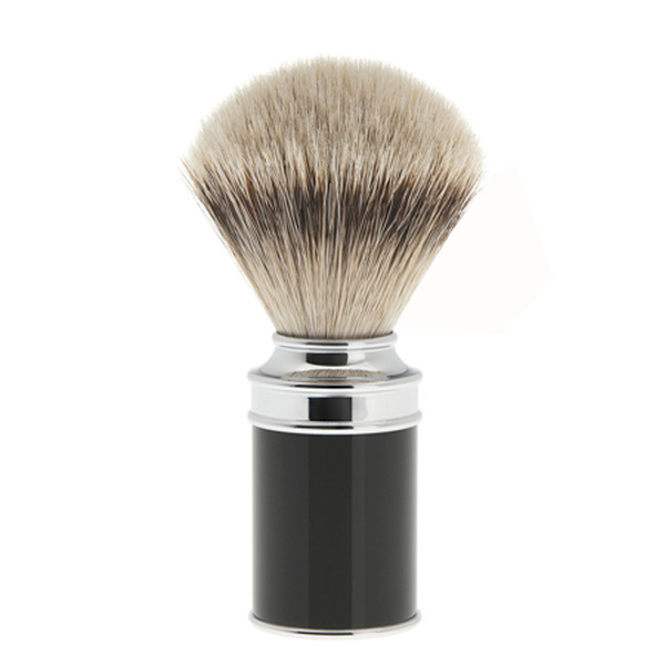 Muhle Black and Chrome Silvertip Badger Shaving Brush