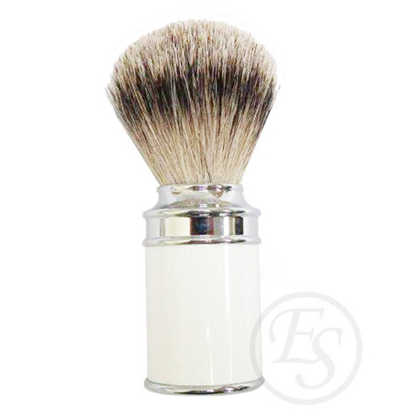 Muhle White and Chrome Silvertip Badger Shaving Brush