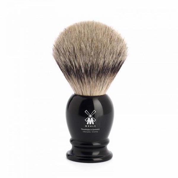 Muhle Silvertip Badger Hair Black Buffalo Horn Shaving Brush (Large)