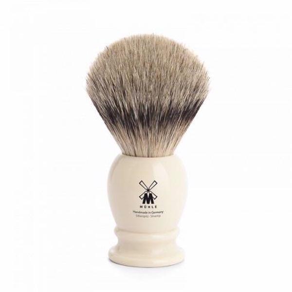 Muhle Silvertip Ivory Badger Hair Brush (Large)