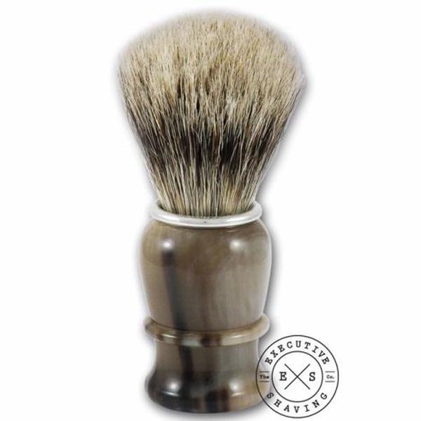 Thiers-Issard Blonde Horn Silvertip Shaving Brush (Small)