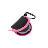 Retain-Itâ„¢ - Black Neoprene with Pink Zipper and Carabiner