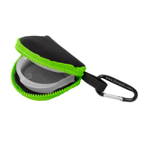 Retain-Itâ„¢ - Black Neoprene with Green Zipper and Carabiner