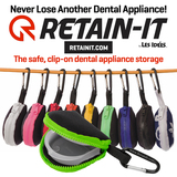 Retain-Itâ„¢ - Black Neoprene with Green Zipper and Carabiner