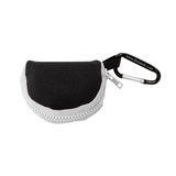 Retain-Itâ„¢ - Black Neoprene with White Zipper and Carabiner