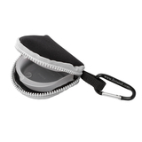 Retain-Itâ„¢ - Black Neoprene with White Zipper and Carabiner