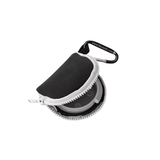 Retain-Itâ„¢ - Black Neoprene with White Zipper and Carabiner