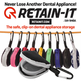 Retain-Itâ„¢ - Black Neoprene with White Zipper and Carabiner