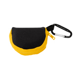 Retain-Itâ„¢ - Black Neoprene with Yellow Zipper and Carabiner