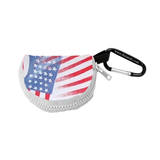 Retain-Itâ„¢ - USA Flag Print Neoprene with White Zipper and Carabiner